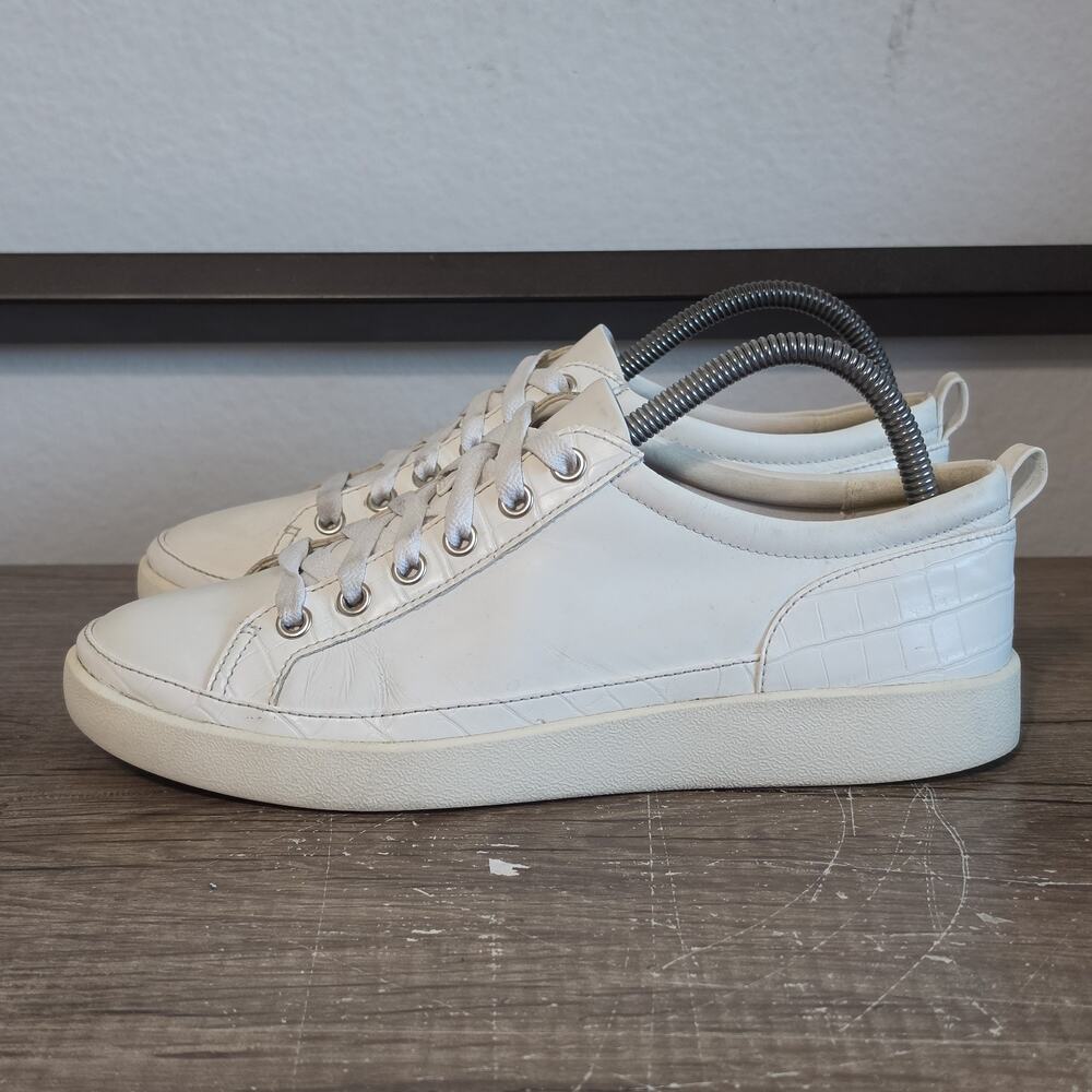 Vionic Winny Women's Casual Comfort Leather Shoes Sneakers Size 8 White